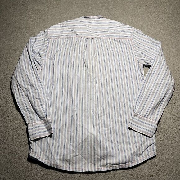 Tommy Bahama Shirt Mens Small Stripe Colorful Long Sleeve Button Up Cotton Logo - Picture 8 of 10